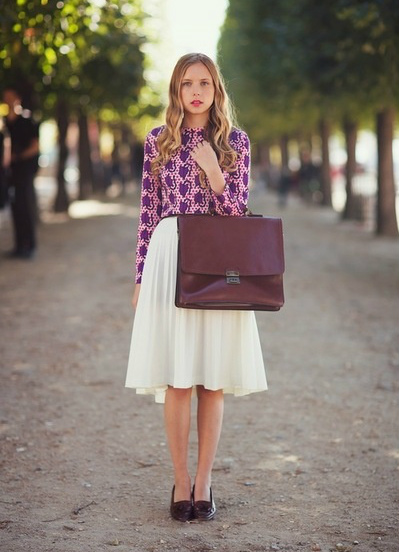 one print one solid skirt stockholm streetstyle