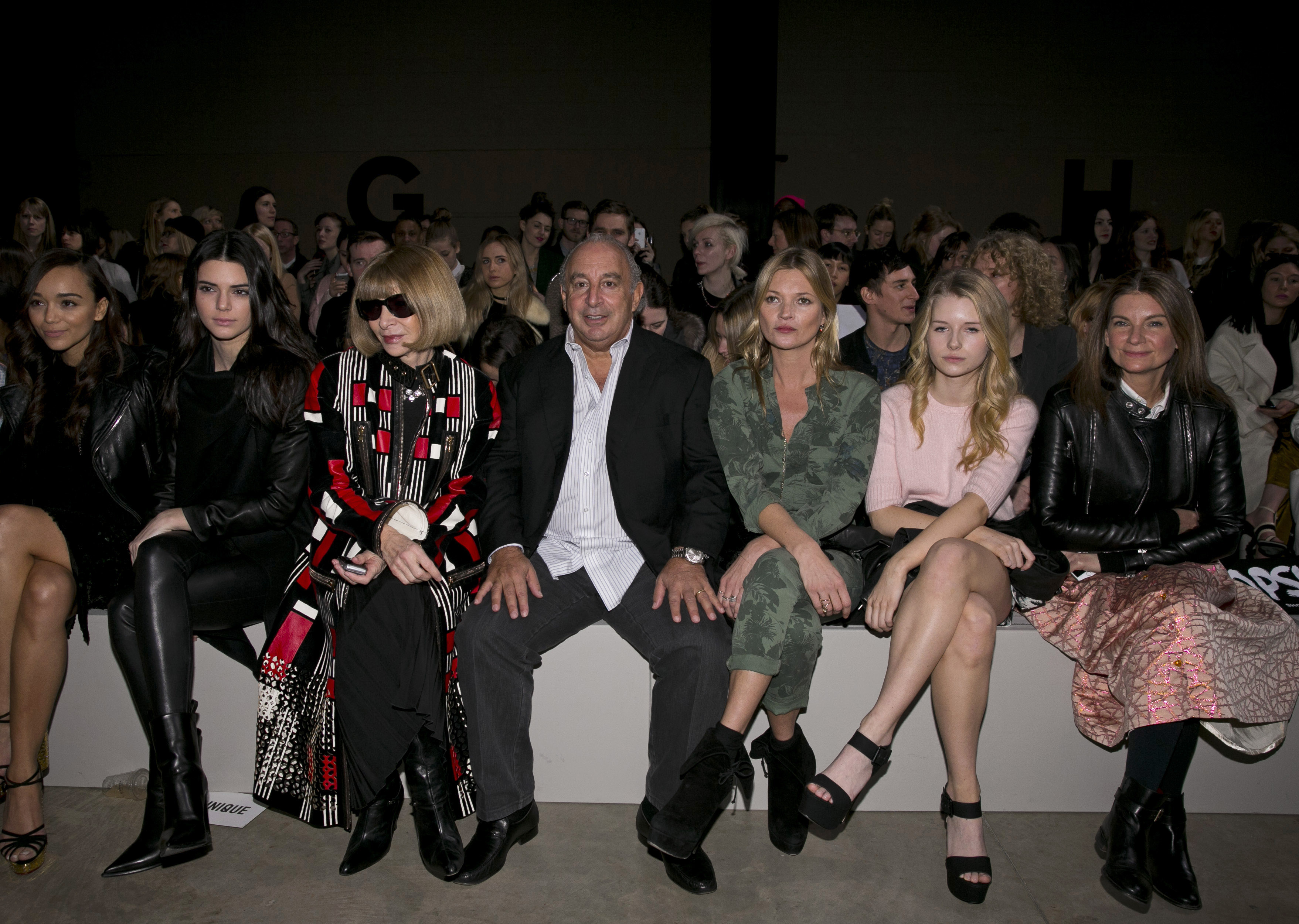 Topshop Unique: Front Row - London Fashion Week AW14