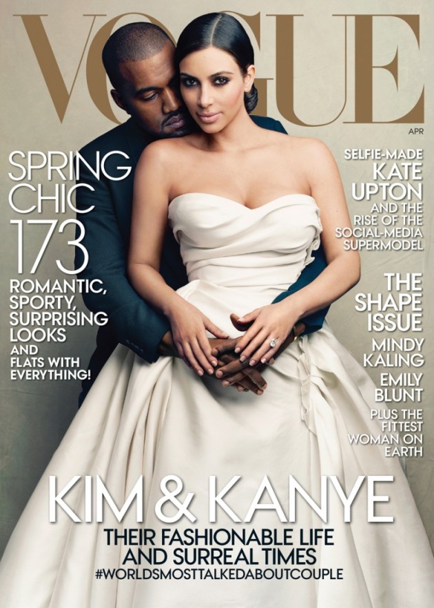kim kardashian kanye west vogue