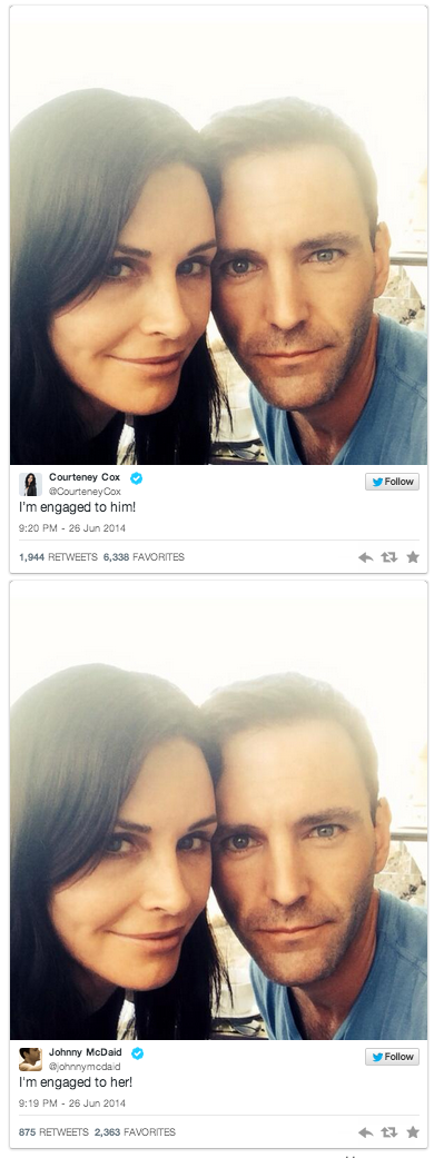 courtney cox engaged