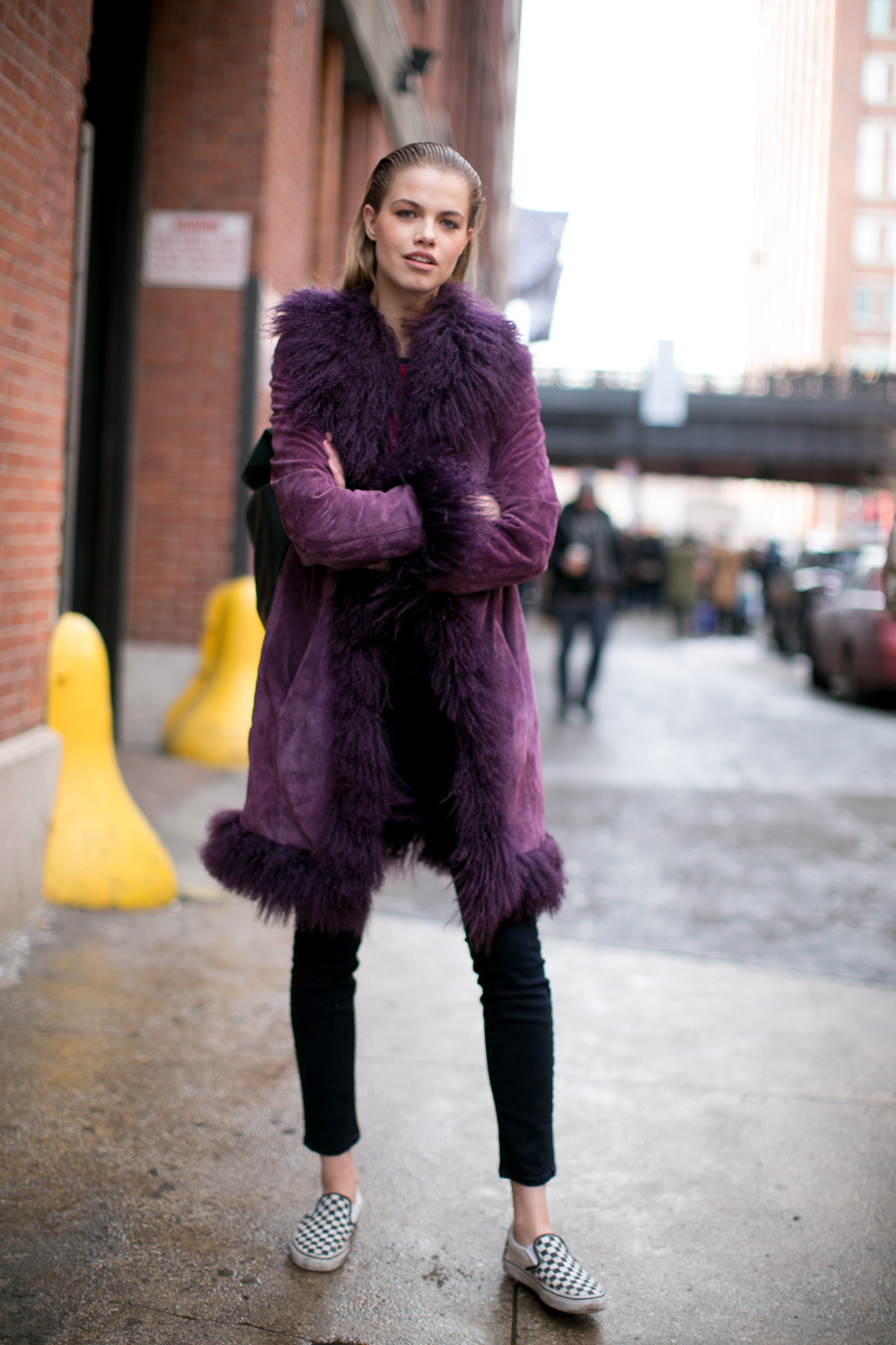 Models in casual clothes.