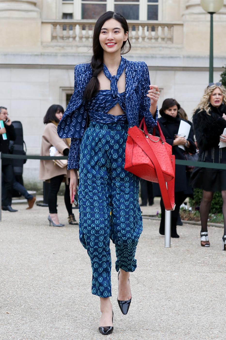 Models in casual outfits.