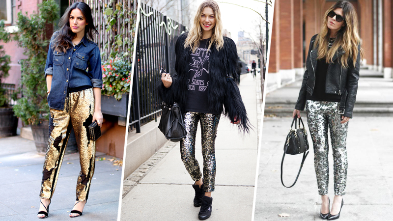 How to Make Sequin Pants Look Cool