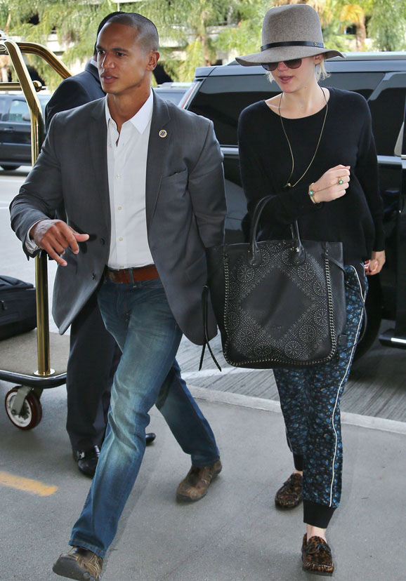 Jennifer Lawrence at Los Angeles International Airport