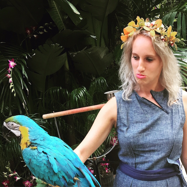 My faded out gray/lavender hue – don't mind my frown, the bird didn't want to be my friend.