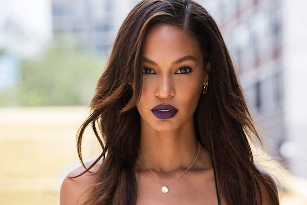 Joan smalls purple lipstick