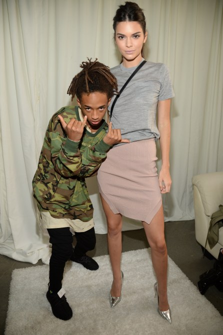 NEW YORK, NY - SEPTEMBER 16: Jaden Smith and Kendall Jenner attend Kanye West Yeezy Season 2 during New York Fashion Week at Skylight Modern on September 16, 2015 in New York City. (Photo by Kevin Mazur/Getty Images for Kanye West Yeezy)