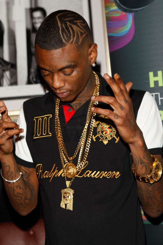 WEST HOLLYWOOD, CA - AUGUST 27: Rapper Soulja Boy attends the Sean Kingston "Back 2 Life" Listening Session Presented By Flips Audio at Bootsy Bellows on August 27, 2013 in West Hollywood, California. (Photo by Michael Bezjian/WireImage)
