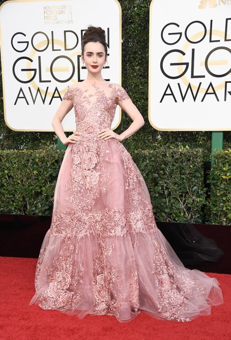 golden globe awards 2017 lily collins