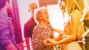 Woman Meeting Family