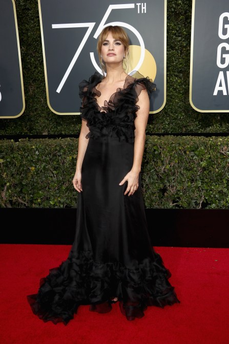 Lily James Golden Globes