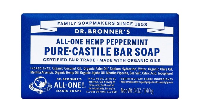 STYLECASTER | Clean Beauty Glossary | Dr. Bronner's Castille Soap