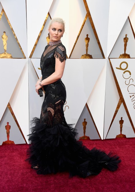 Lindsey Vonn at the 2018 Oscars