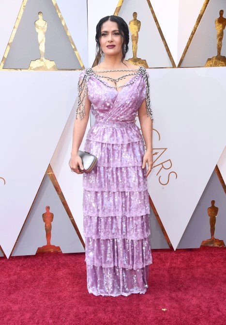 Salma Hayek at the 2018 Oscars