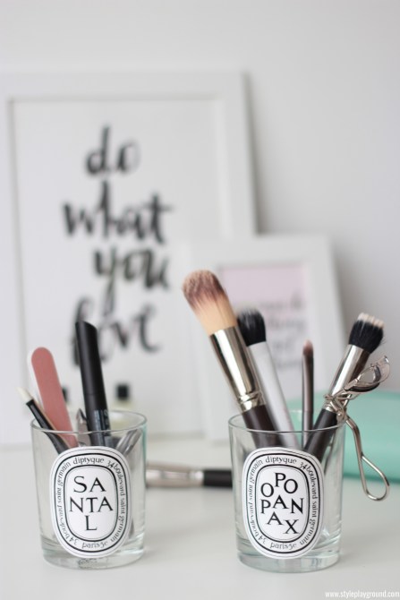 candle makeup holder