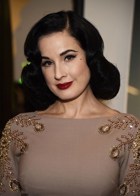 STYLECASTER | Celebrities With Black Hair | Dita Von Teese