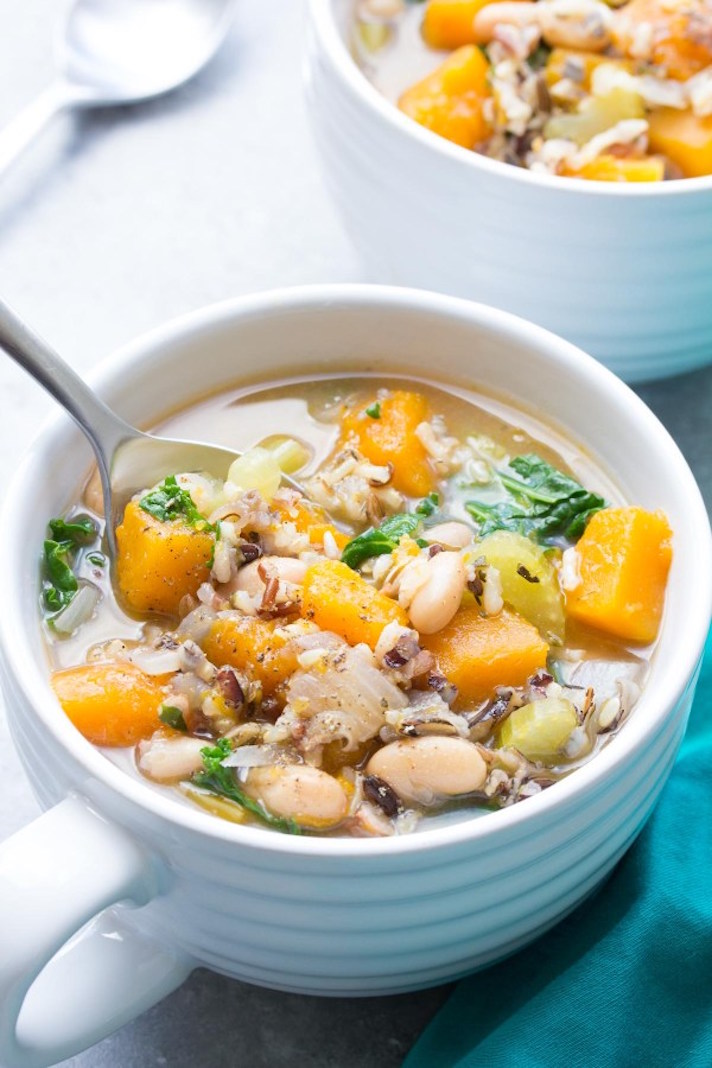 STYLECASTER | 12 Vegetarian Slow-Cooker Soups and Stews | Wild Rice and Vegetable Soup
