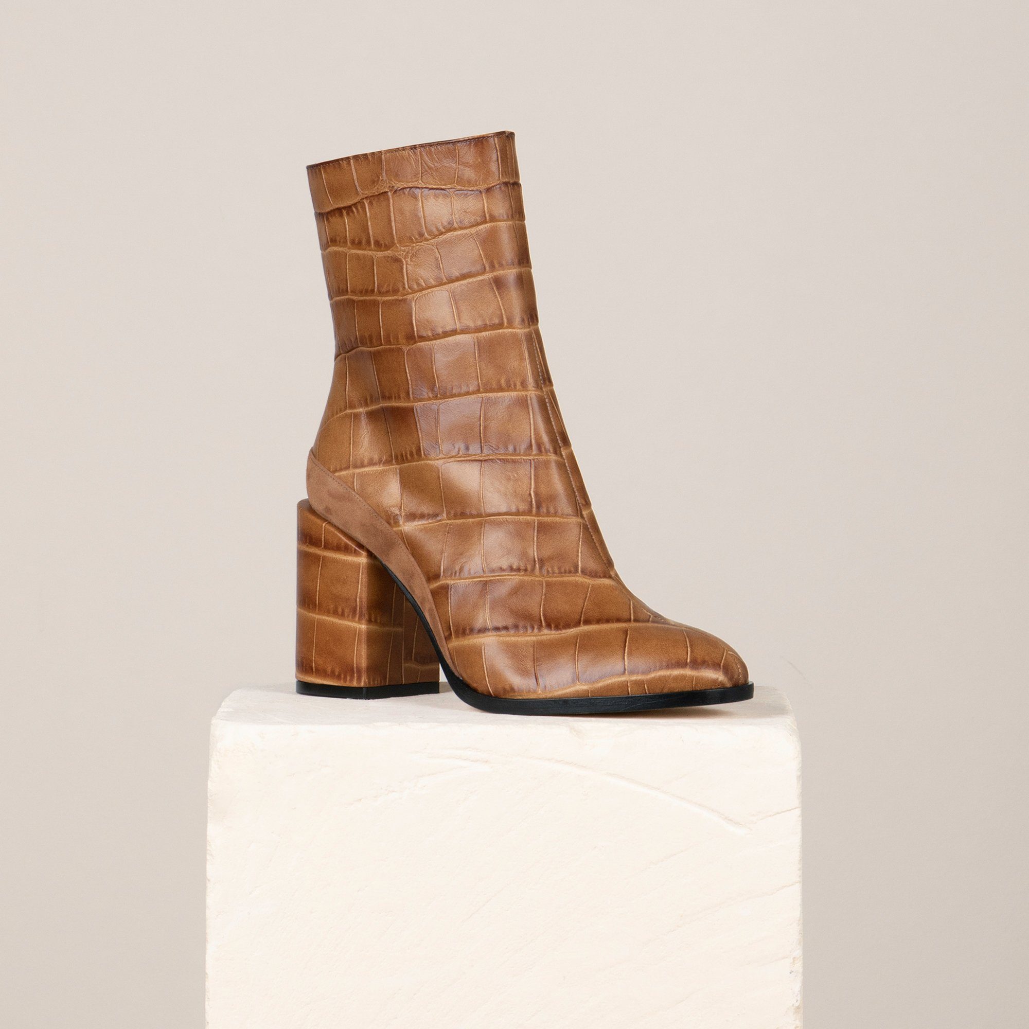 Croc-Effect Ankle Booties Are Effectively Replacing Last Season’s Snakeskin | STYLECASTER