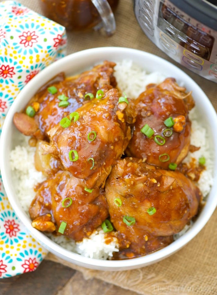 STYLECASTER | 17 Easy Instant Pot Chicken Recipes That'll Save You So Much Time | Teriyaki Chicken Thighs