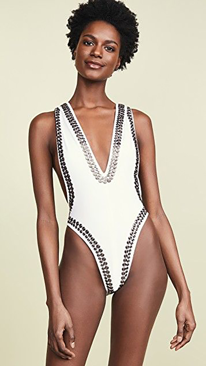 STYLECASTER | Shiny AF Metallic Swimwear Is Never Not Fun