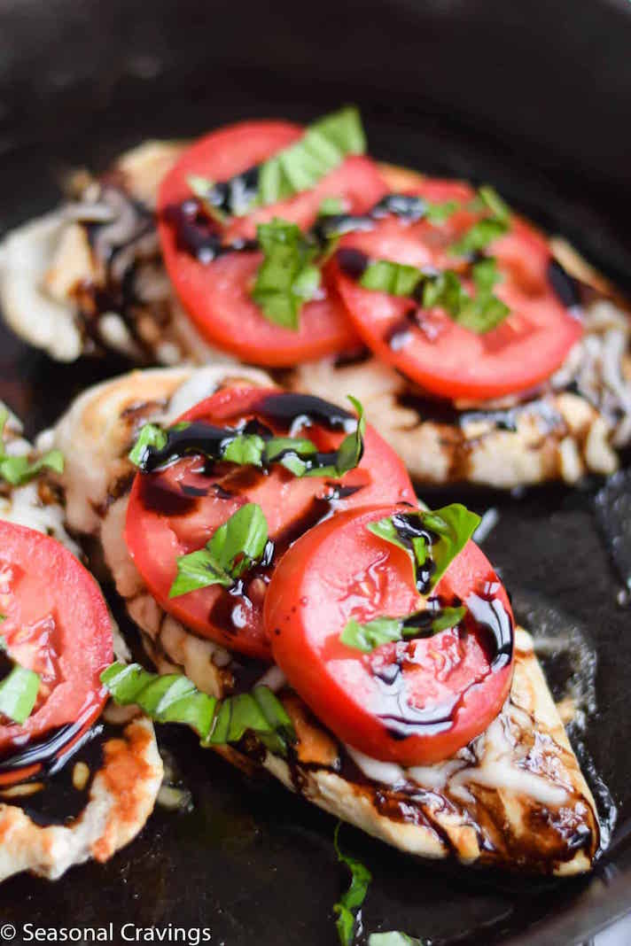 STYLECASTER | 17 High-Protein Summer Dinners With 5 Ingredients or Less | Caprese Chicken