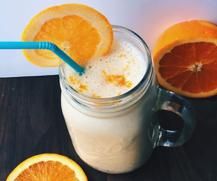 STYLECASTER | 17 High-Protein Smoothies with 5 Ingredients or Less | Orange Creamsicle Shake