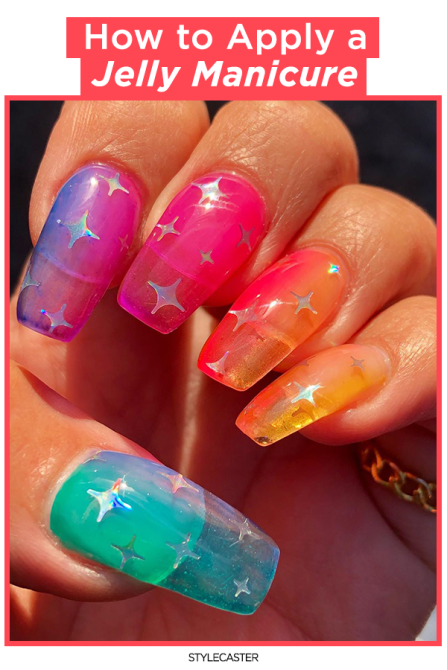 STYLECASTER | manicure | jelly manicure | at home manicure | manicure how to | DIY jelly manicure | jelly nails
