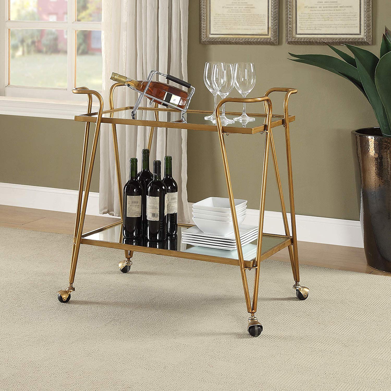 Luxe Bar Carts Under $150 on Amazon | STYLECASTER