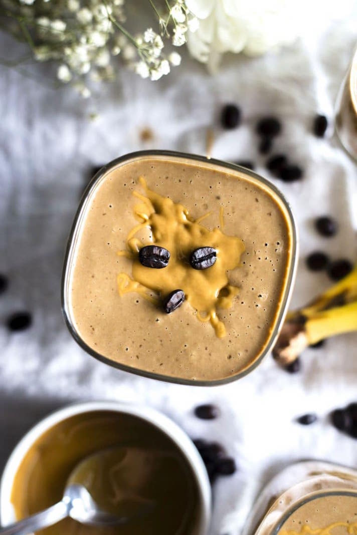 STYLECASTER | 15 Easy Coffee Smoothies That'll Turn You Into A Morning Person | Peanut Butter Espresso Smoothie