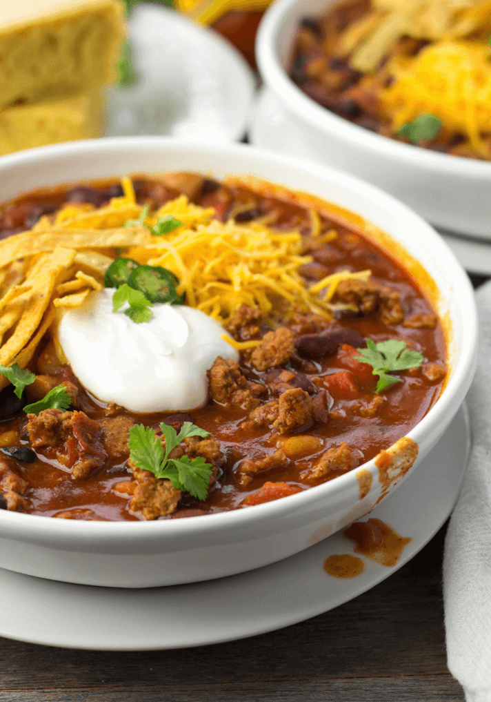 STYLECASTER | 17 Slow-Cooker Turkey Recipes That Feed A Crowd | Turkey Chili