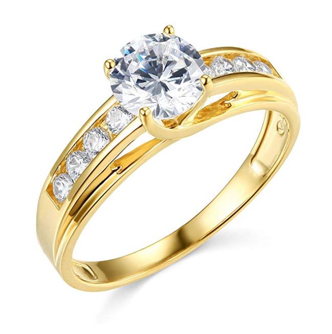 TWJC Moissanite engagement ring amazon