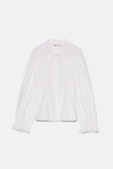 zara spring top white