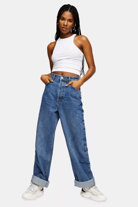 STYLECASTER | Topshop Sale April 2020 | blue mom jeans