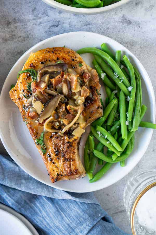 STYLECASTER | Easy Keto Recipes | smothered pork chops