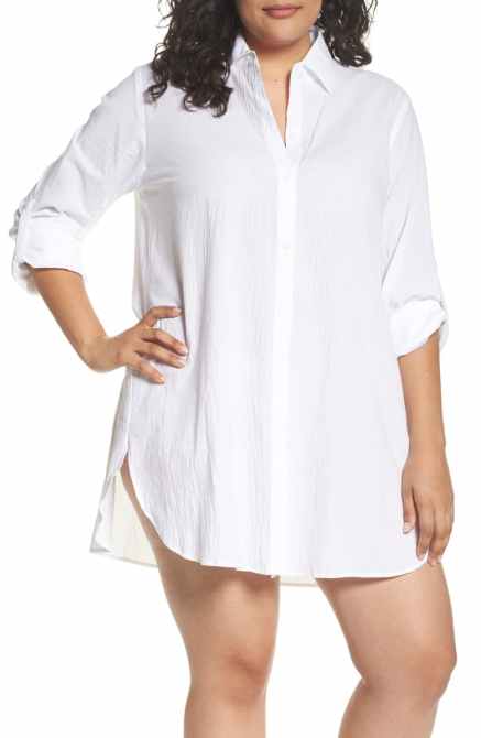 STYLECASTER | Nordstrom Sale Tops 2020 | white boyfriend shirt