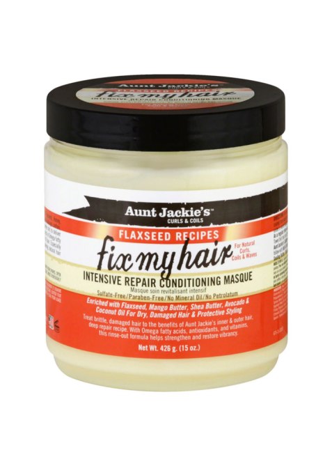 Aunt Jackie's Curls & Coils Flaxseed Recipes Fix My Hair Intensive Repair Conditioning Masque