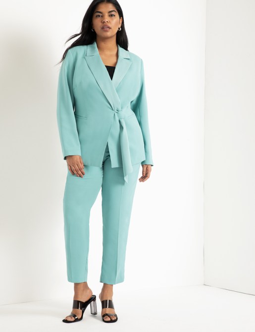 STYLECASTER | Summer 2020 Fashion Trends | eloquii teal suit