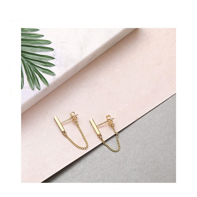 Gold Chain Earrings Ear Cuffs