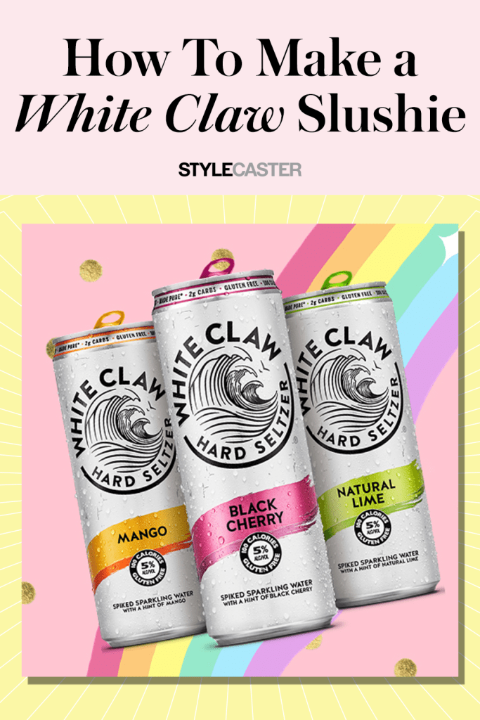 STYLECASTER | white claw slushies | white claw cocktail | white claw slushie recipe | mango | black cherry | frozen | drink recipe | watermelon white claw slushie | raspberry white claw slushie | lime white claw slushie | grapefruit white claw slushie | pineapple white claw slushie
