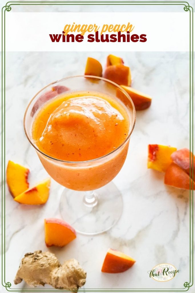 STYLECASTER | frozen cocktails | ginger peach wine slushie