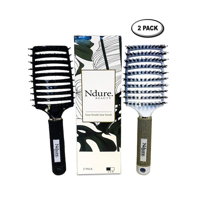 Curved Vented Boar Bristle Styling Hair Brush