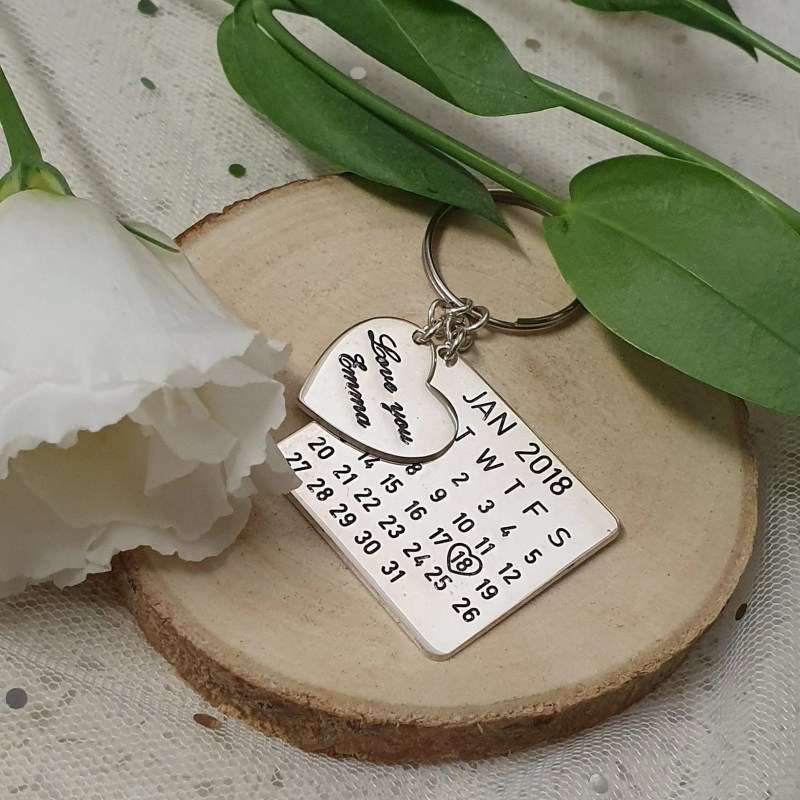 Calendar Keychain Etsy