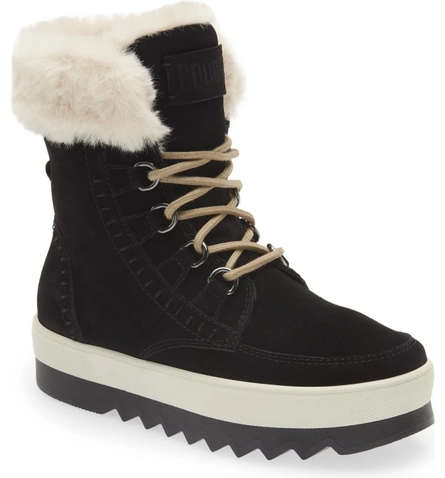 Cougar Vanetta Faux Fur Trim Waterproof Boot Nordstrom