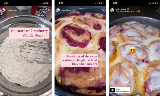 STYLECASTER | Hailey Bieber Cranberry Vanilla Buns