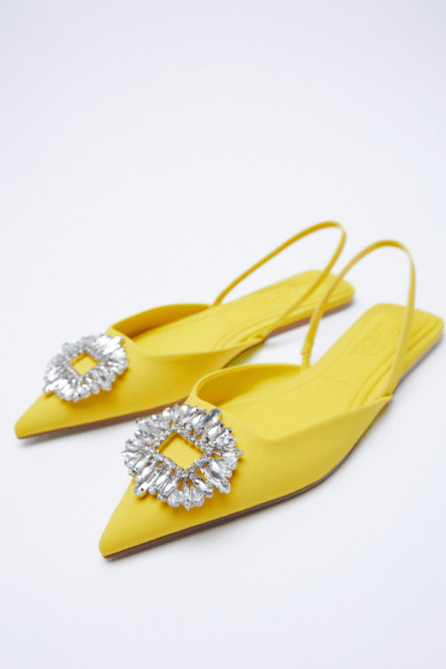 STYLECASTER | Zara Sparkly Low Heel Mules