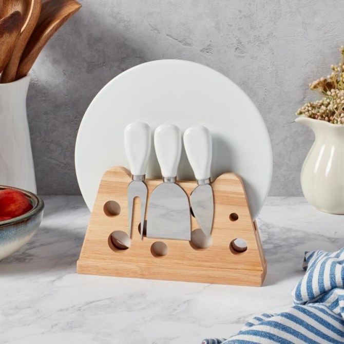 Denmark 5-Piece White Cheese Set HSN