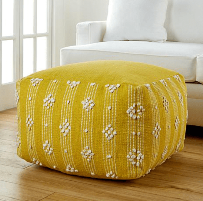 August & Leo Large Square Pouf