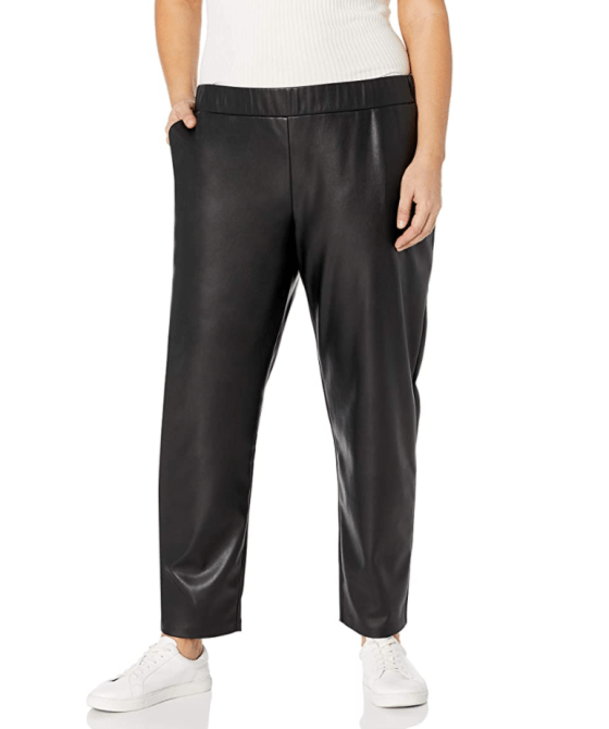 The Drop @lisadnyc Faux Leather Pull-On Jogger