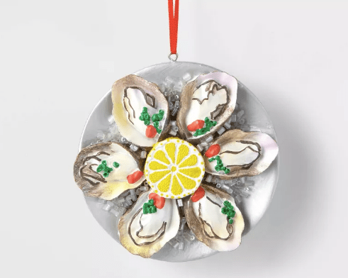 Oysters on the Half Shell Christmas Tree Ornament 