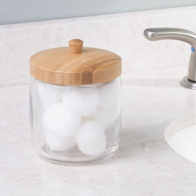 mDesign Glass Canister Jar